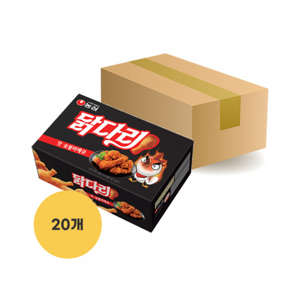 [농심] 닭다리 핫숯불바베큐 66g 1박스 (20개입)