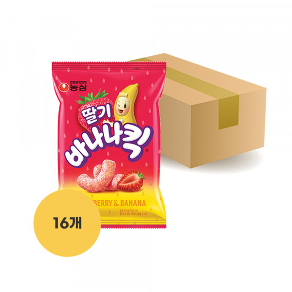 [농심] 딸기바나나킥 60g 1박스 (16개입)