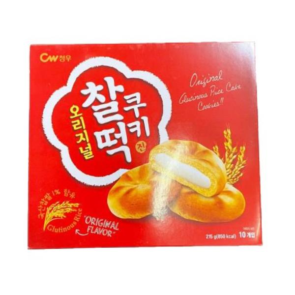 청우식품 오리지널 진 찰떡 쿠키 10개입 215g