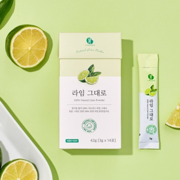  (푸드폴리스마켓)그대로말린 100% 라임분말 라임 그대로 1박스 14포 