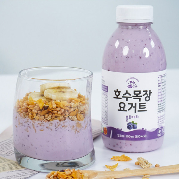 호수목장 소백밀크 블루베리 수제 요거트 1000ml