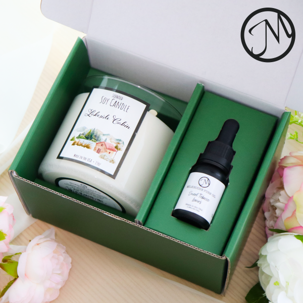 [선물포장] 밀크하우스캔들 클리어 자 캔들 13oz + 퓨어 퍼퓸 오일 15ml